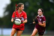 8 June 2025; Action from the LGFA All-Ireland U14 Platinum Final match between Cork and Galway at Nenagh Éire Óg GAA Club in Nenagh, Tipperary. Photo by Tyler Miller/Sportsfile