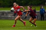 8 June 2025; Action from the LGFA All-Ireland U14 Platinum Final match between Cork and Galway at Nenagh Éire Óg GAA Club in Nenagh, Tipperary. Photo by Tyler Miller/Sportsfile