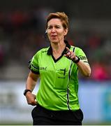 8 June 2025; Referee Angela Gallagher during the LGFA All-Ireland U14 Platinum Final match between Cork and Galway at Nenagh Éire Óg GAA Club in Nenagh, Tipperary. Photo by Tyler Miller/Sportsfile