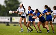 8 June 2025; Action during the LGFA All-Ireland U14 Silver Final match between Tipperary and Cavan at Coralstown/Kinnegad GAA in Westmeath. Photo by Ben McShane/Sportsfile