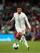 6 June 2025; Ismail Jakobs of Senegal during the international friendly match between Republic of Ireland and Senegal at the Aviva Stadium in Dublin. Photo by Michael P Ryan/Sportsfile
