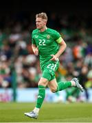 6 June 2025; Nathan Collins of Republic of Ireland during the international friendly match between Republic of Ireland and Senegal at the Aviva Stadium in Dublin. Photo by Michael P Ryan/Sportsfile