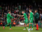 6 June 2025; Killian Phillips of Republic of Ireland comes onto the pitch during a second half substitution during the international friendly match between Republic of Ireland and Senegal at the Aviva Stadium in Dublin. Photo by Michael P Ryan/Sportsfile