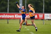 8 June 2025; Tipperary players celebrate at the final whistle of the LGFA All-Ireland U14 Silver Final match between Tipperary and Cavan at Coralstown/Kinnegad GAA in Westmeath. Photo by Ben McShane/Sportsfile