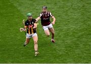 8 June 2025; Tommy Walsh of Kilkenny in action against Seán Linnane of Galway during the Leinster GAA Senior Hurling Championship final match between Kilkenny and Galway at Croke Park in Dublin. Photo by Piaras Ó Mídheach/Sportsfile