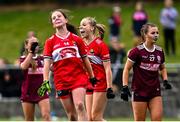 8 June 2025; Action from the LGFA All-Ireland U14 Platinum Final match between Cork and Galway at Nenagh Éire Óg GAA Club in Nenagh, Tipperary. Photo by Tyler Miller/Sportsfile