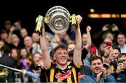 8 June 2025; Kilkenny captain John Donnelly lifts the Bob O'Keeffe Cup after the Leinster GAA Senior Hurling Championship final match between Kilkenny and Galway at Croke Park in Dublin. Photo by Ramsey Cardy/Sportsfile