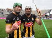 8 June 2025; Kilkenny players, from left, Martin Keoghan and Cian Kenny celebrate after winning the Leinster GAA Senior Hurling Championship final match between Kilkenny and Galway at Croke Park in Dublin. Photo by John Sheridan/Sportsfile