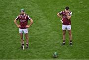 8 June 2025; Galway players Cathal Mannion, left, and Brian Concannon after their side's defeat in the Leinster GAA Senior Hurling Championship final match between Kilkenny and Galway at Croke Park in Dublin. Photo by Piaras Ó Mídheach/Sportsfile