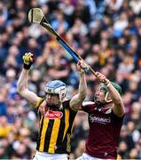 8 June 2025; TJ Reid of Kilkenny wins possession ahead of Fintan Burke of Galway during the Leinster GAA Senior Hurling Championship final match between Kilkenny and Galway at Croke Park in Dublin. Photo by Ray McManus/Sportsfile