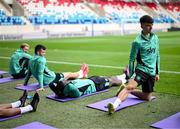 9 June 2025; Andrew Moran during a Republic of Ireland training session at the Stade de Luxembourg in Luxembourg. Photo by Stephen McCarthy/Sportsfile