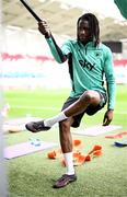 9 June 2025; Bosun Lawal during a Republic of Ireland training session at the Stade de Luxembourg in Luxembourg. Photo by Stephen McCarthy/Sportsfile
