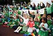 9 June 2025; Dare to Believe ambassador Daire Lynch at Lisronagh National School, Clonmel, as part of the Dare to Believe programme to inspire the next generation, sponsored by Allianz. Photo by David Fitzgerald/Sportsfile