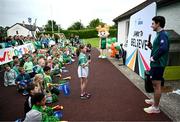 9 June 2025; Dare to Believe ambassador Daire Lynch at Lisronagh National School, Clonmel, as part of the Dare to Believe programme to inspire the next generation, sponsored by Allianz. Photo by David Fitzgerald/Sportsfile