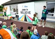 9 June 2025; Dare to Believe ambassador Daire Lynch at Lisronagh National School, Clonmel, as part of the Dare to Believe programme to inspire the next generation, sponsored by Allianz. Photo by David Fitzgerald/Sportsfile