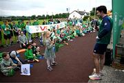 9 June 2025; Dare to Believe ambassador Daire Lynch at Lisronagh National School, Clonmel, as part of the Dare to Believe programme to inspire the next generation, sponsored by Allianz. Photo by David Fitzgerald/Sportsfile