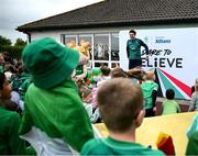 9 June 2025; Dare to Believe ambassador Daire Lynch at Lisronagh National School, Clonmel, as part of the Dare to Believe programme to inspire the next generation, sponsored by Allianz. Photo by David Fitzgerald/Sportsfile