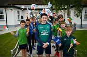 9 June 2025; Dare to Believe ambassador Daire Lynch at Lisronagh National School, Clonmel, as part of the Dare to Believe programme to inspire the next generation, sponsored by Allianz. Photo by David Fitzgerald/Sportsfile