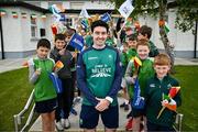 9 June 2025; Dare to Believe ambassador Daire Lynch at Lisronagh National School, Clonmel, as part of the Dare to Believe programme to inspire the next generation, sponsored by Allianz. Photo by David Fitzgerald/Sportsfile