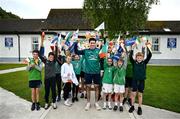 9 June 2025; Dare to Believe ambassador Daire Lynch at Lisronagh National School, Clonmel, as part of the Dare to Believe programme to inspire the next generation, sponsored by Allianz. Photo by David Fitzgerald/Sportsfile