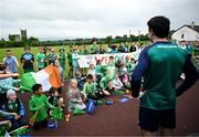 9 June 2025; Dare to Believe ambassador Daire Lynch at Lisronagh National School, Clonmel, as part of the Dare to Believe programme to inspire the next generation, sponsored by Allianz. Photo by David Fitzgerald/Sportsfile