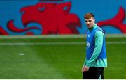 9 June 2025; Jake O'Brien during a Republic of Ireland training session at the Stade de Luxembourg in Luxembourg. Photo by Stephen McCarthy/Sportsfile