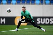 9 June 2025; Goalkeeper Josh Keeley during a Republic of Ireland training session at the Stade de Luxembourg in Luxembourg. Photo by Stephen McCarthy/Sportsfile