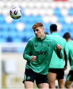 9 June 2025; Jake O'Brien during a Republic of Ireland training session at the Stade de Luxembourg in Luxembourg. Photo by Stephen McCarthy/Sportsfile