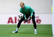 9 June 2025; Goalkeeper Caoimhin Kelleher during a Republic of Ireland training session at the Stade de Luxembourg in Luxembourg. Photo by Stephen McCarthy/Sportsfile