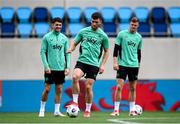 9 June 2025; Josh Honohan during a Republic of Ireland training session at the Stade de Luxembourg in Luxembourg. Photo by Stephen McCarthy/Sportsfile