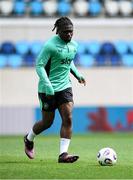 9 June 2025; Festy Ebosele during a Republic of Ireland training session at the Stade de Luxembourg in Luxembourg. Photo by Stephen McCarthy/Sportsfile