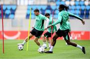 9 June 2025; Matt Doherty during a Republic of Ireland training session at the Stade de Luxembourg in Luxembourg. Photo by Stephen McCarthy/Sportsfile