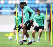 9 June 2025; Bosun Lawal during a Republic of Ireland training session at the Stade de Luxembourg in Luxembourg. Photo by Stephen McCarthy/Sportsfile