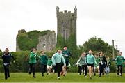 9 June 2025; Dare to Believe ambassador Daire Lynch at Lisronagh National School, Clonmel, as part of the Dare to Believe programme to inspire the next generation, sponsored by Allianz. Photo by David Fitzgerald/Sportsfile