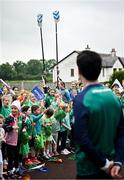 9 June 2025; Dare to Believe ambassador Daire Lynch at Lisronagh National School, Clonmel, as part of the Dare to Believe programme to inspire the next generation, sponsored by Allianz. Photo by David Fitzgerald/Sportsfile