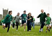 9 June 2025; Dare to Believe ambassador Daire Lynch at Lisronagh National School, Clonmel, as part of the Dare to Believe programme to inspire the next generation, sponsored by Allianz. Photo by David Fitzgerald/Sportsfile