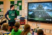 9 June 2025; Dare to Believe ambassador Daire Lynch at Lisronagh National School, Clonmel, as part of the Dare to Believe programme to inspire the next generation, sponsored by Allianz. Photo by David Fitzgerald/Sportsfile