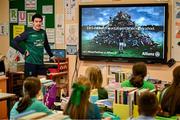 9 June 2025; Dare to Believe ambassador Daire Lynch at Lisronagh National School, Clonmel, as part of the Dare to Believe programme to inspire the next generation, sponsored by Allianz. Photo by David Fitzgerald/Sportsfile