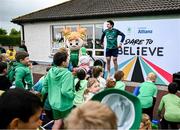 9 June 2025; Dare to Believe ambassador Daire Lynch at Lisronagh National School, Clonmel, as part of the Dare to Believe programme to inspire the next generation, sponsored by Allianz. Photo by David Fitzgerald/Sportsfile