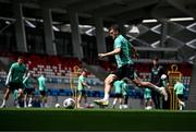 9 June 2025; Jason Knight during a Republic of Ireland training session at the Stade de Luxembourg in Luxembourg. Photo by Stephen McCarthy/Sportsfile