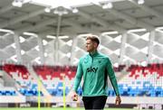 9 June 2025; Nathan Collins during a Republic of Ireland training session at the Stade de Luxembourg in Luxembourg. Photo by Stephen McCarthy/Sportsfile