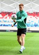 9 June 2025; Jake O'Brien during a Republic of Ireland training session at the Stade de Luxembourg in Luxembourg. Photo by Stephen McCarthy/Sportsfile