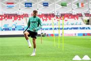 9 June 2025; Kasey McAteer during a Republic of Ireland training session at the Stade de Luxembourg in Luxembourg. Photo by Stephen McCarthy/Sportsfile