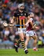 8 June 2025; TJ Reid of Kilkenny watches the flight of the sliotar after he had taken a free during the Leinster GAA Senior Hurling Championship final match between Kilkenny and Galway at Croke Park in Dublin. Photo by Ray McManus/Sportsfile