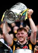 8 June 2025; Kilkenny captain John Donnelly lifts the Bob O'Keeffe Cup after the Leinster GAA Senior Hurling Championship final match between Kilkenny and Galway at Croke Park in Dublin. Photo by Ray McManus/Sportsfile