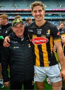 8 June 2025; Shane Murphy of Kilkenny with kit man Rackard Cody after the Leinster GAA Senior Hurling Championship final match between Kilkenny and Galway at Croke Park in Dublin. Photo by Ray McManus/Sportsfile