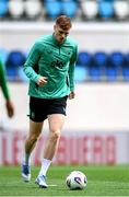 9 June 2025; Jake O'Brien during a Republic of Ireland training session at the Stade de Luxembourg in Luxembourg. Photo by Stephen McCarthy/Sportsfile