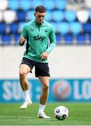 9 June 2025; Dara O'Shea during a Republic of Ireland training session at the Stade de Luxembourg in Luxembourg. Photo by Stephen McCarthy/Sportsfile