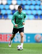 9 June 2025; Jason Knight during a Republic of Ireland training session at the Stade de Luxembourg in Luxembourg. Photo by Stephen McCarthy/Sportsfile