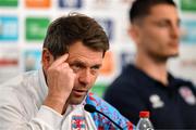 9 June 2025; Head coach Luc Holtz during a Luxembourg press conference at the Stade de Luxembourg in Luxembourg. Photo by Stephen McCarthy/Sportsfile